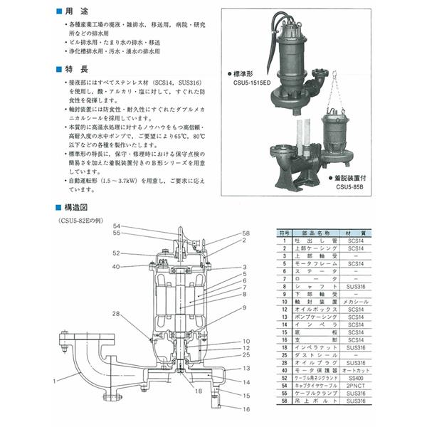 日本EIM用于曝氣的潛水泵AK2-400B