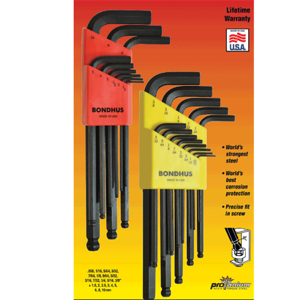 美國(guó)Bondhus波頭六角端L型扳手HLX7MG