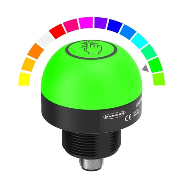 BANNER邦納美國 K50 Pro 觸摸按鈕系列拾取指示燈K50PTAMGRY3QP